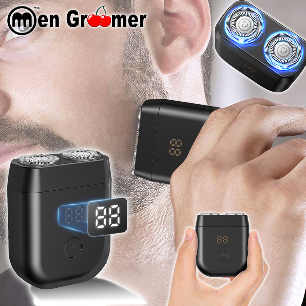 Men Groomer Mini Shaver: Επαναφορτιζόμενη Αδιάβροχη Ξυριστική Μηχανή Προσώπου - Σώματος με Οθόνη LED - USB Fast Charge. Η Λύση για Ακριβές, Ασφαλές και Φορητό Ξύρισμα