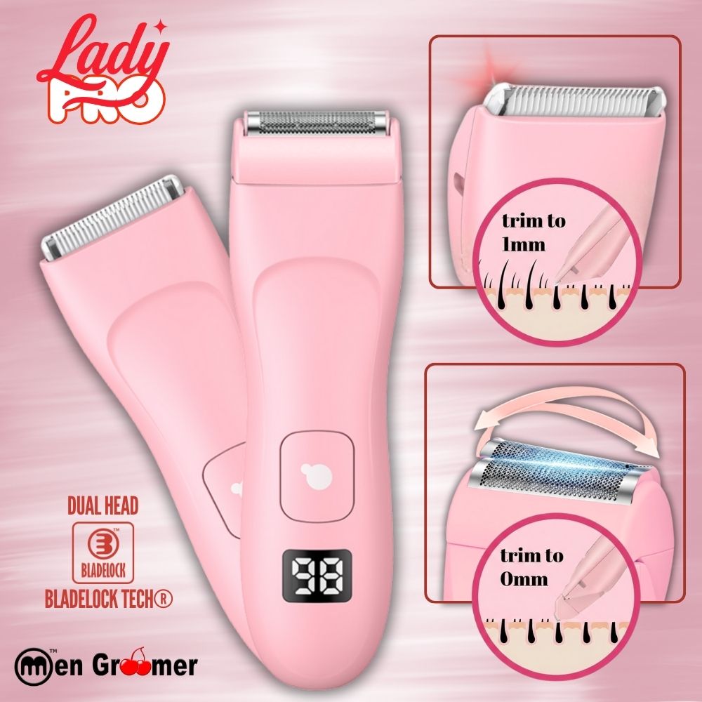 Men Groomer Lady Pro – Γυναικεία Ξυριστική &amp; Αποτριχωτική Μηχανή Διπλής Κεφαλής, Επαναφορτιζόμενη, Αδιάβροχη, Ιδανική για την Ευαίσθητη Περιοχή.