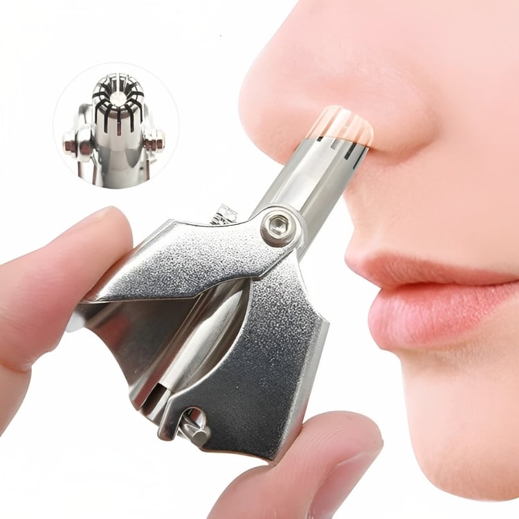 Men Groomer Χειροκίνητη Κουρευτική Μύτης &amp; Αυτιών χωρίς Κοψίματα SafeCut - Exclusive Silver Hawk Hair Trimmer