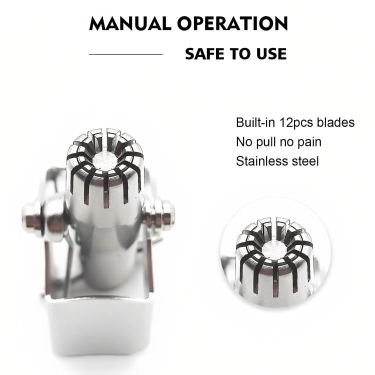 Χειροκίνητη Κουρευτική Συσκευή Τρίμερ Μύτης - Από Ανοξείδωτο Ατσάλι Χειροκίνητη Κουρευτική Συσκευή Τρίμερ Μύτης - Από Ανοξείδωτο Ατσάλι